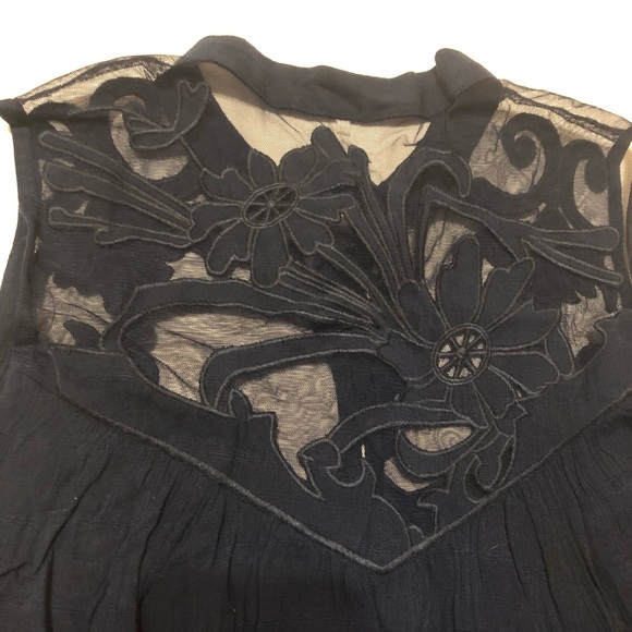 Free People Navy sleeveless top size small - Picture 3 of 10